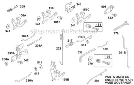 Page D Diagram and Parts List for 80200 2201-2413, 2416, 2419, 2421, 2422, 2423, 2424, 2426, 2428, 2429 Briggs and Stratton Engine